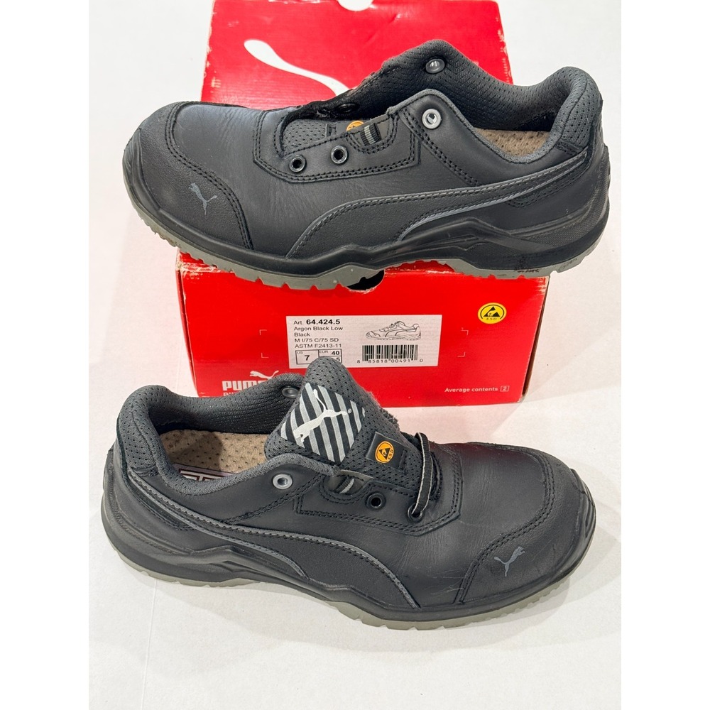 Puma X Ariat Safety Shoes Black ASTM F2413-11 Argon Blk Low Technics ESD Men's 7